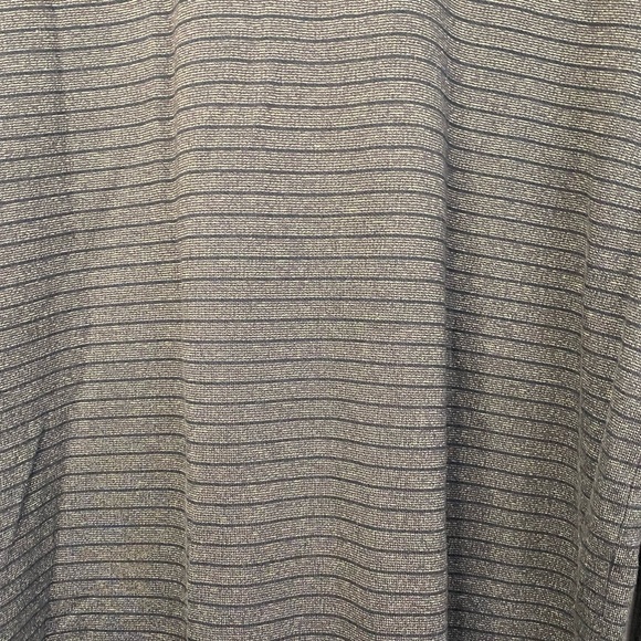 Van Heusen Men’s Size Large 1/2 Zip Sweater Brown Thin Black Stripes Shirt Top - Picture 5 of 5